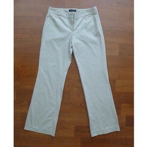 Y2K Express Design Studio Editor Low Rise Wide Leg Light Beige Dress Pants Sz 8